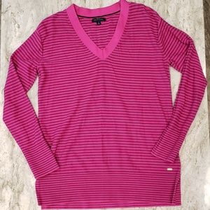 Tommy Hilfiger pink stripe sweater EUC